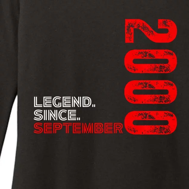 Born September Vintage Birthday Legend Since September 2000 Womens CVC Long Sleeve Shirt