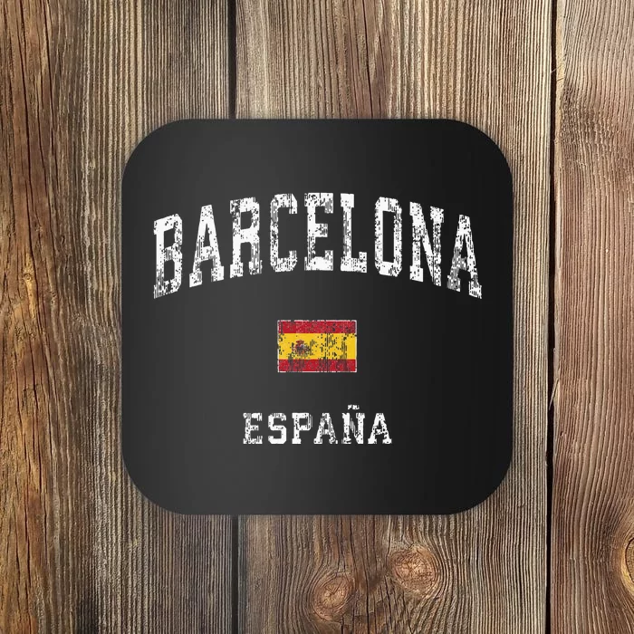 Barcelona Spain Vintage Athletic Sports Coaster