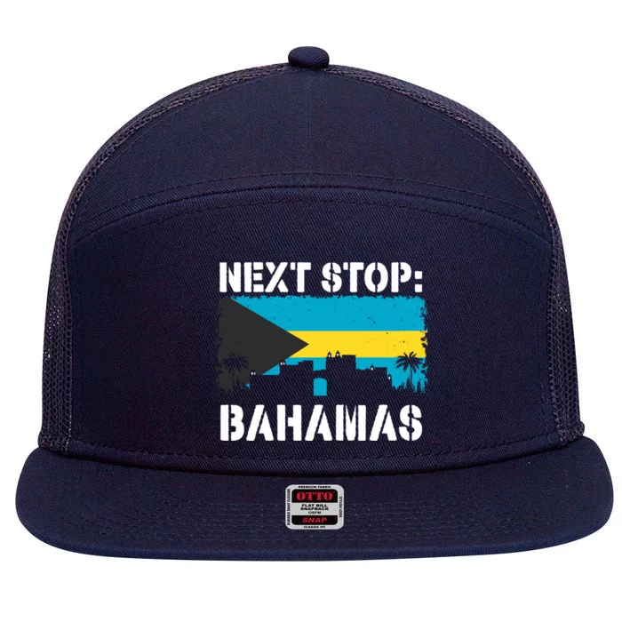 Bahamas Summer Vacation Trip Next Stop Vacay Vibes Souvenir Cute Gift 7 Panel Mesh Trucker Snapback Hat