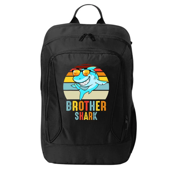 Brother Shark Vintage Retro Pajamas Shark Lover Father's Day City Backpack