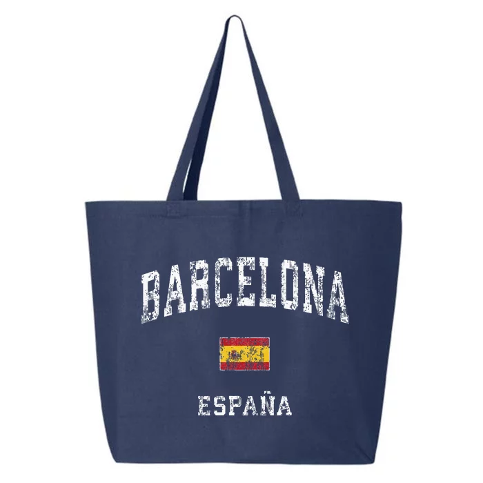 Barcelona Spain Vintage Athletic Sports Design 25L Jumbo Tote