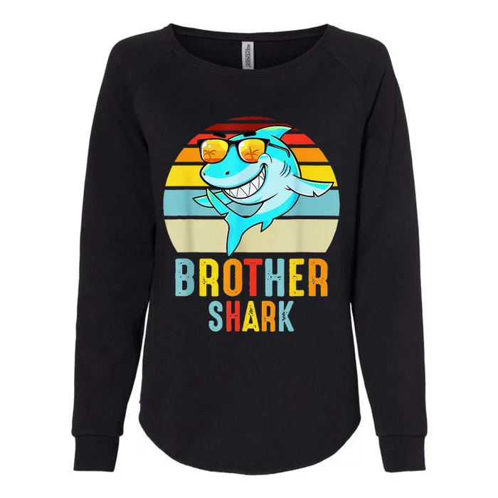 Brother Shark Vintage Retro Pajamas Shark Lover Father's Day Womens California Wash Sweatshirt