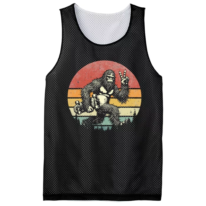 Bigfoot Skater Vintage Sasquatch Skateboarding Mesh Reversible Basketball Jersey Tank