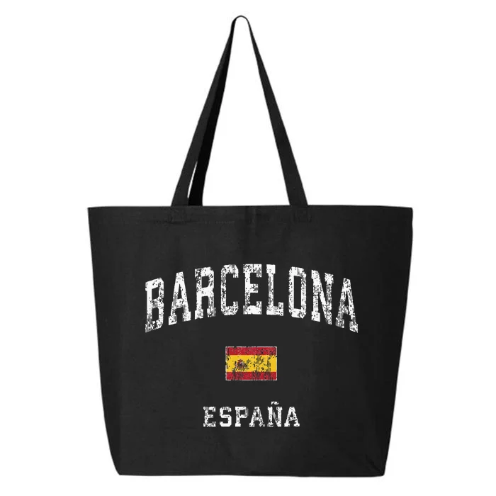 Barcelona Spain Vintage Athletic Sports 25L Jumbo Tote