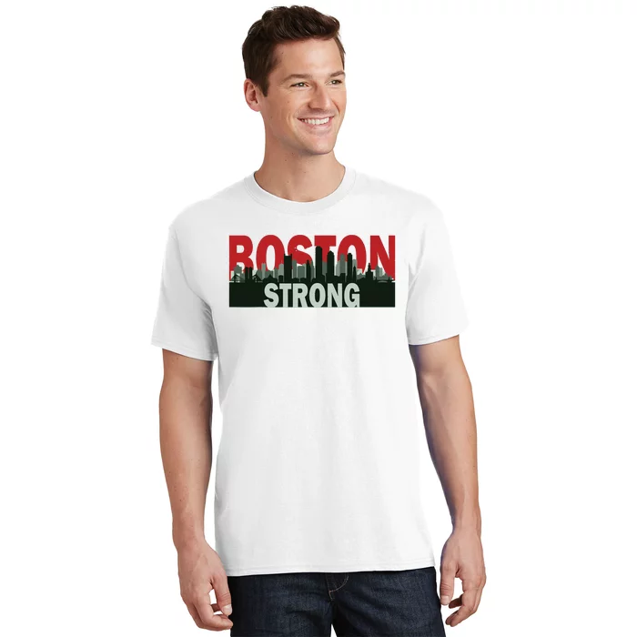 Boston Strong Vintage Boston City Skyline T-Shirt