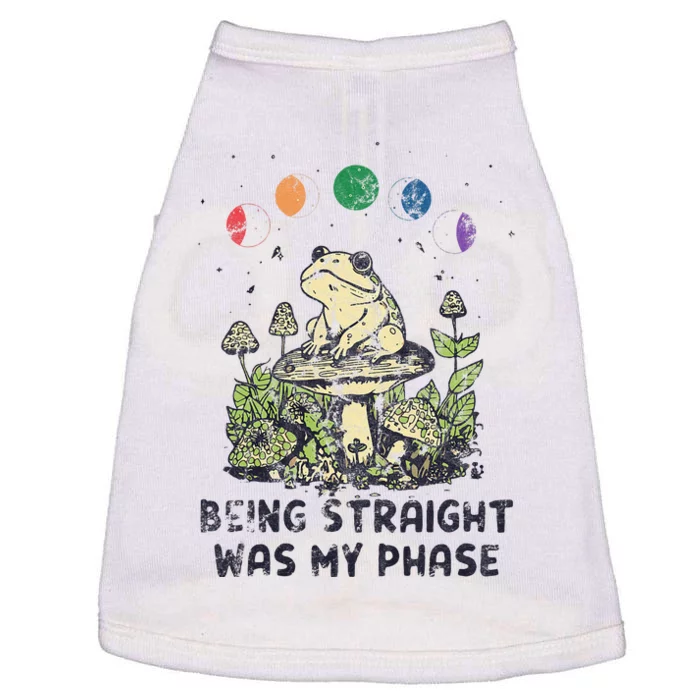 Being Straight Was My Phase Green Frog Mushrooms Doggie Tank