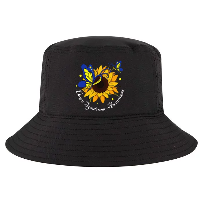 Butterfly Sunflower World Down Syndrome Awareness Day Cool Comfort Performance Bucket Hat