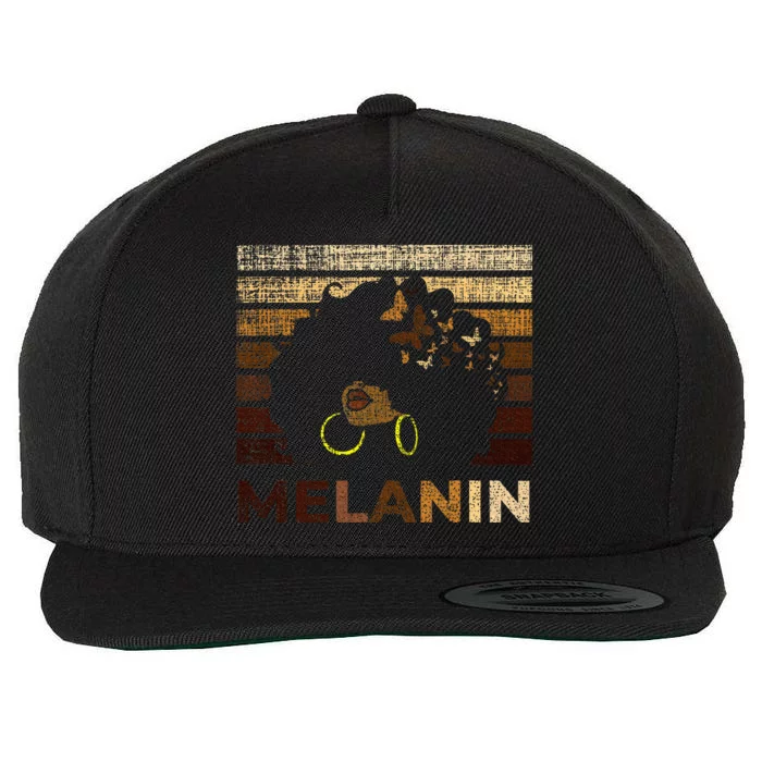 Black Strong Women Afro Love Melanin African Wool Snapback Cap