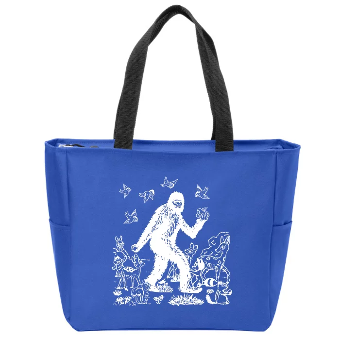 Bigfoot Snow White Zip Tote Bag