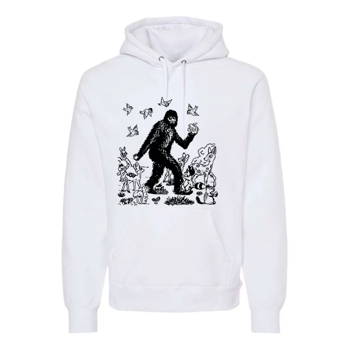 Bigfoot Snow White Premium Hoodie