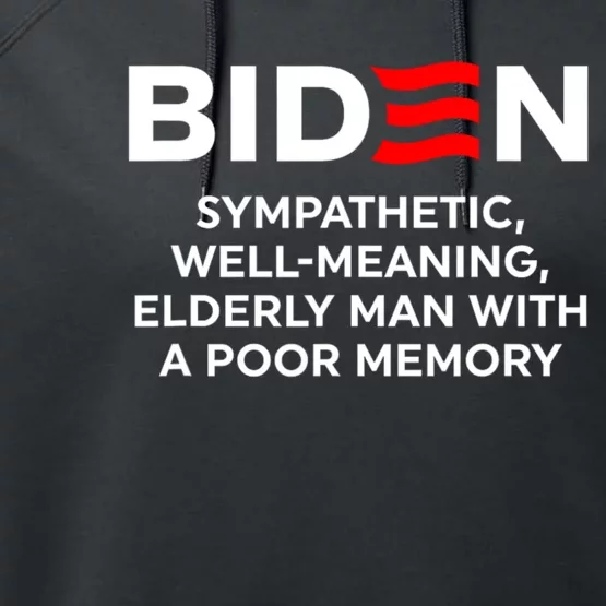 Biden Sympathetic Wellmeaning Elderly Man With Poor Memory Performance Fleece Hoodie