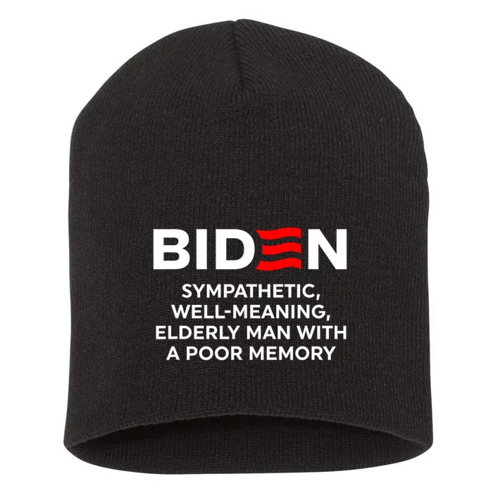 Biden Sympathetic Wellmeaning Elderly Man With Poor Memory Short Acrylic Beanie