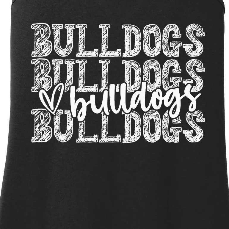 Bulldogs Spirit Wear Game Day School Mascot Sport Fan Team Ladies Essential Tank