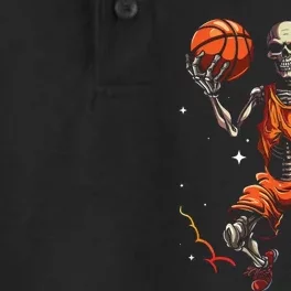 Basketball Skeleton Women Basketball Player Halloween Premium Dry Zone Grid Performance Polo