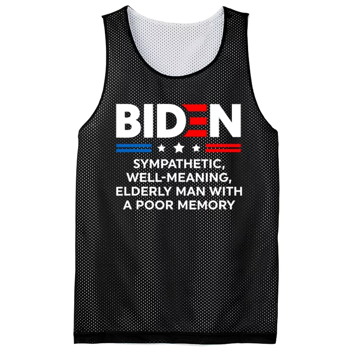 Biden Sympathetic Wellmeaning Elderly Man With Poor Memory Mesh Reversible Basketball Jersey Tank