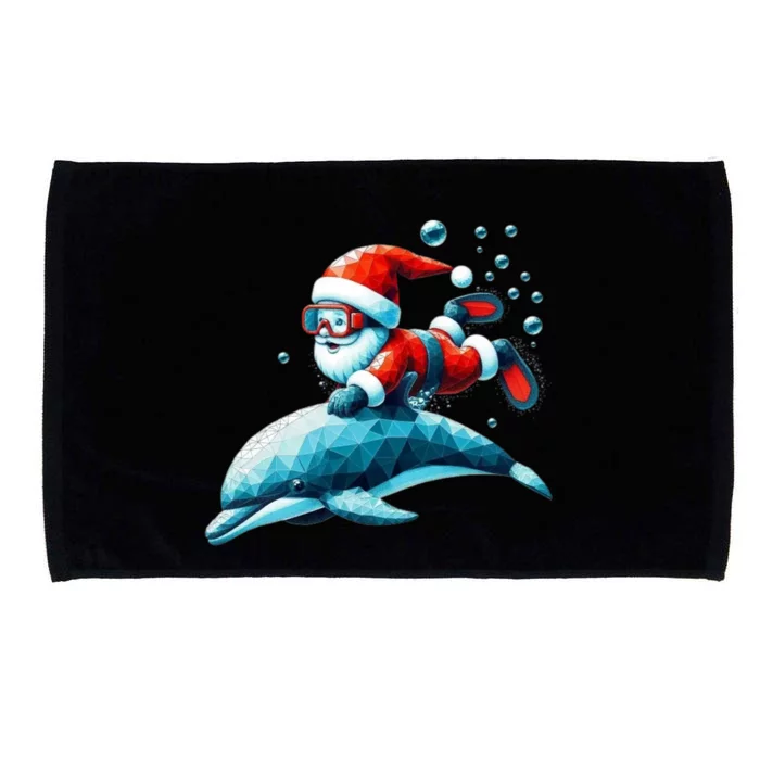 Baby Santa With Dolphin Ii Microfiber Hand Towel