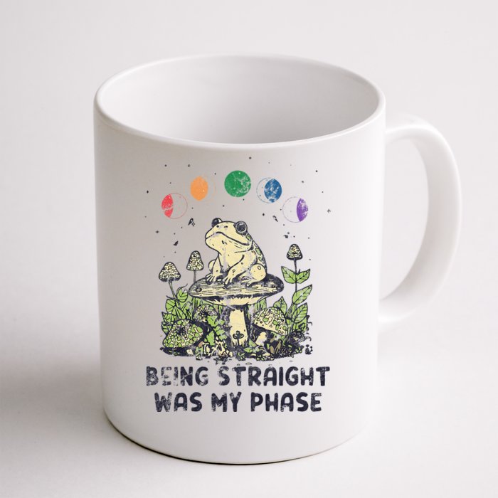 Being Straight Was My Phase Green Frog Mushrooms Front & Back Coffee Mug