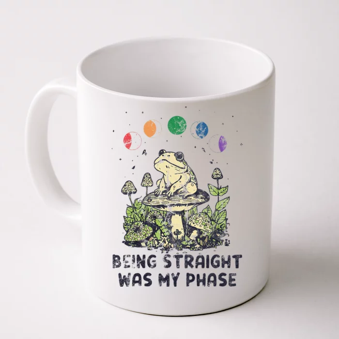 Being Straight Was My Phase Green Frog Mushrooms Front & Back Coffee Mug