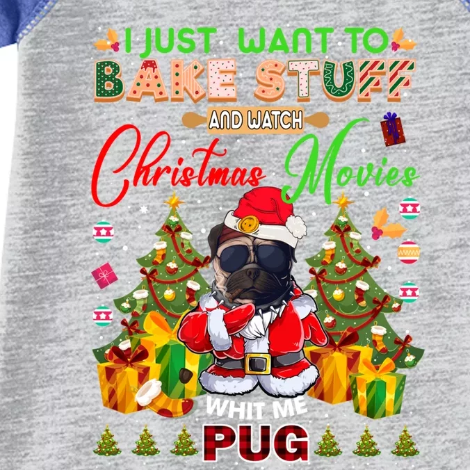 Bake Stuff Watch Xmas Movies With Pug Meaningful Gift Infant Baby Jersey Bodysuit