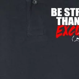 Brian Shaw Wearing Be Stronger Than Your Excuses Softstyle Adult Sport Polo