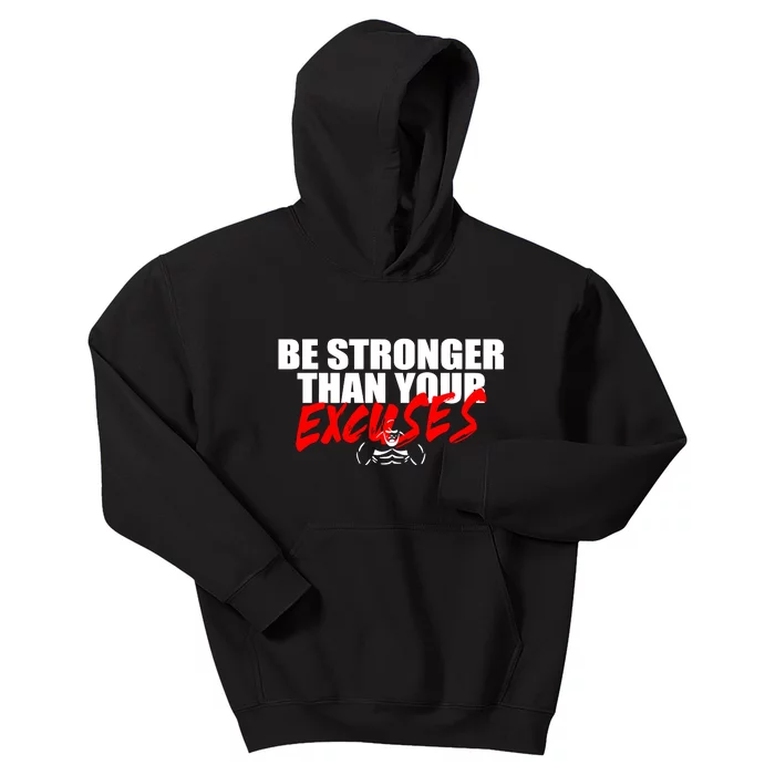 Brian Shaw Wearing Be Stronger Than Your Excuses Kids Hoodie