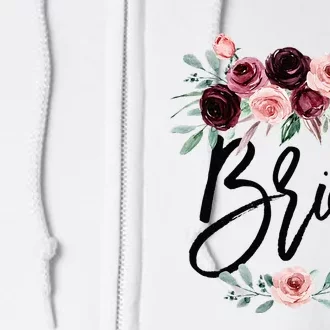 Bridal Shower Wedding Gift For Her Bridesmaid Daughter Bride Full Zip Hoodie