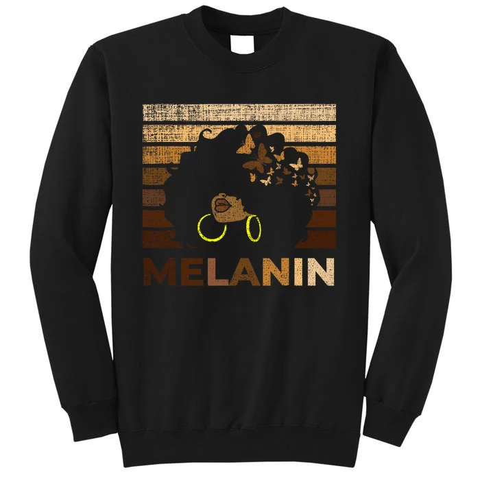 Black Strong Women Afro Love Melanin African Girl Tall Sweatshirt