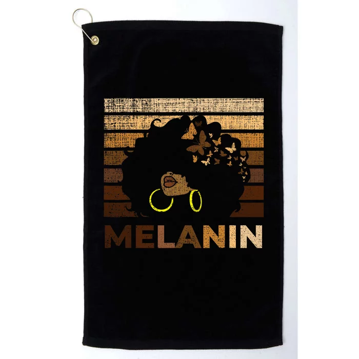 Black Strong Women Afro Love Melanin African Girl Platinum Collection Golf Towel