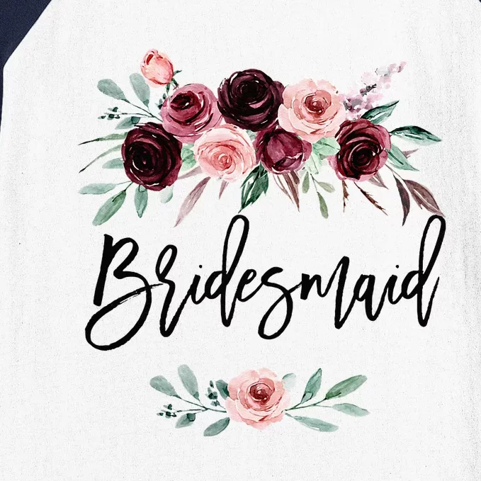 Bridal Shower Wedding Gift For Bridesmaid Maid Of Honor Baseball Sleeve Shirt