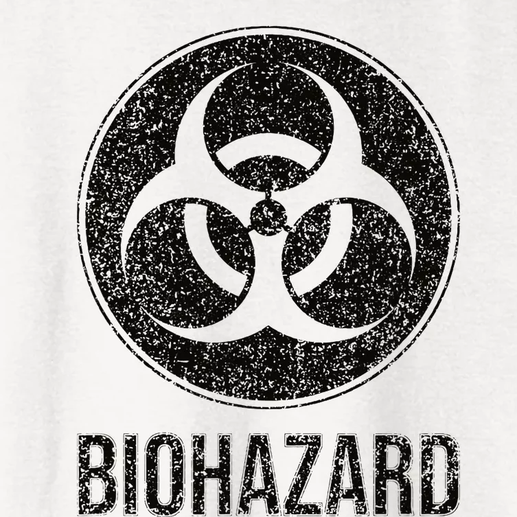 Biohazard Symbol Warning Sign Biological Hazard Toxic Virus Women's Crop Top Tee