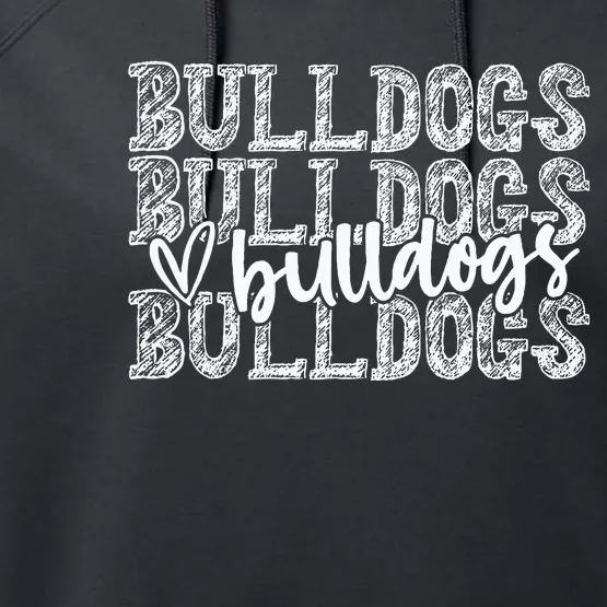 Bulldogs Spirit Wear Game Day School Mascot Sport Fan Team Performance Fleece Hoodie