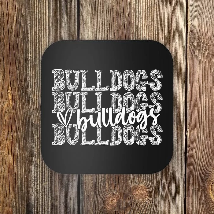 Bulldogs Spirit Wear Game Day School Mascot Sport Fan Team Coaster