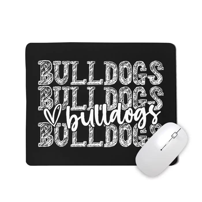 Bulldogs Spirit Wear Game Day School Mascot Sport Fan Team Mousepad