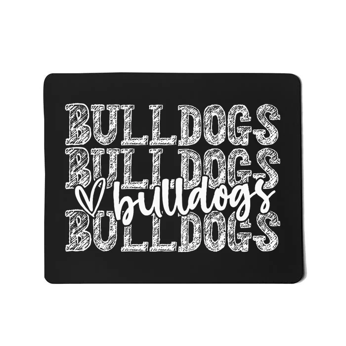 Bulldogs Spirit Wear Game Day School Mascot Sport Fan Team Mousepad