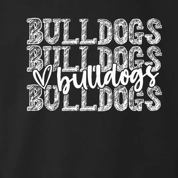 Bulldogs Spirit Wear Game Day School Mascot Sport Fan Team Toddler Hoodie