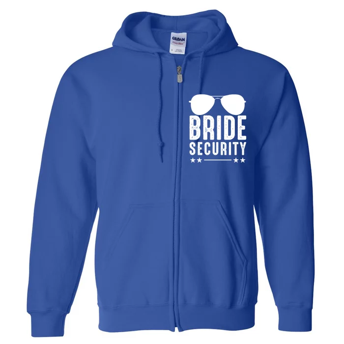 Bride Security Wedding Bachelorette Party Sunglasses Gift Full Zip Hoodie