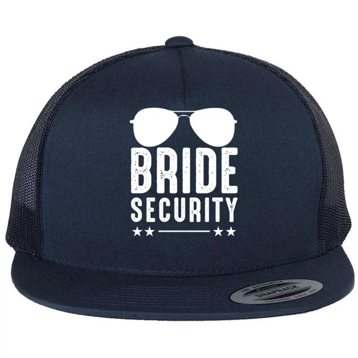 Bride Security Wedding Bachelorette Party Sunglasses Gift Flat Bill Trucker Hat