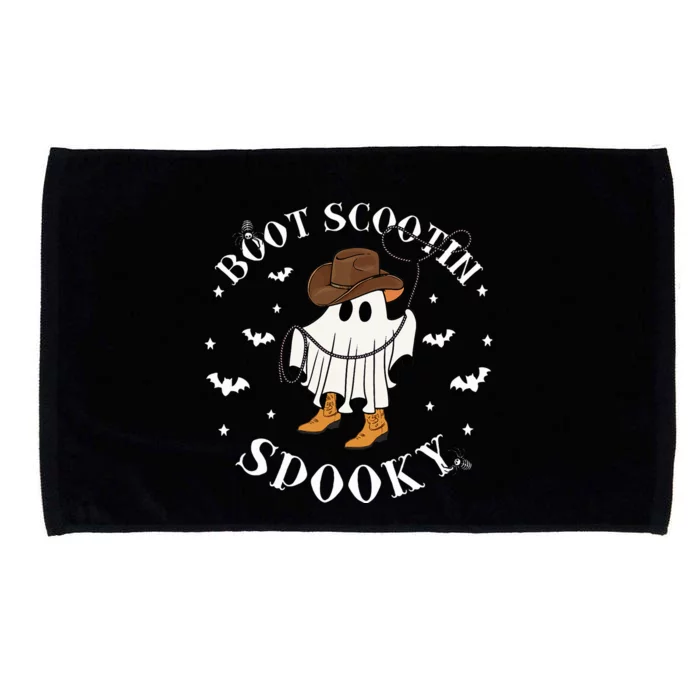 Bootscooting Spooky Western Cow Ghost Halloween Season Microfiber Hand Towel