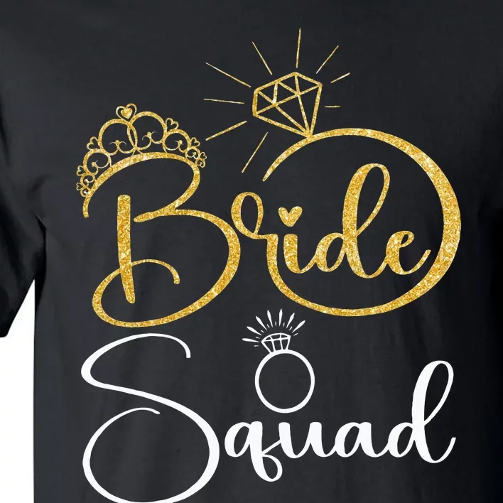 Bride Squad Wedding Bridal Shower Matching Family Team Tall T-Shirt