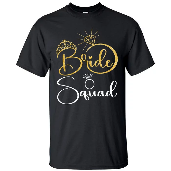 Bride Squad Wedding Bridal Shower Matching Family Team Tall T-Shirt