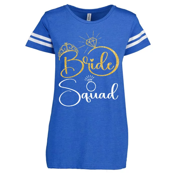 Bride Squad Wedding Bridal Shower Matching Family Team Enza Ladies Jersey Football T-Shirt