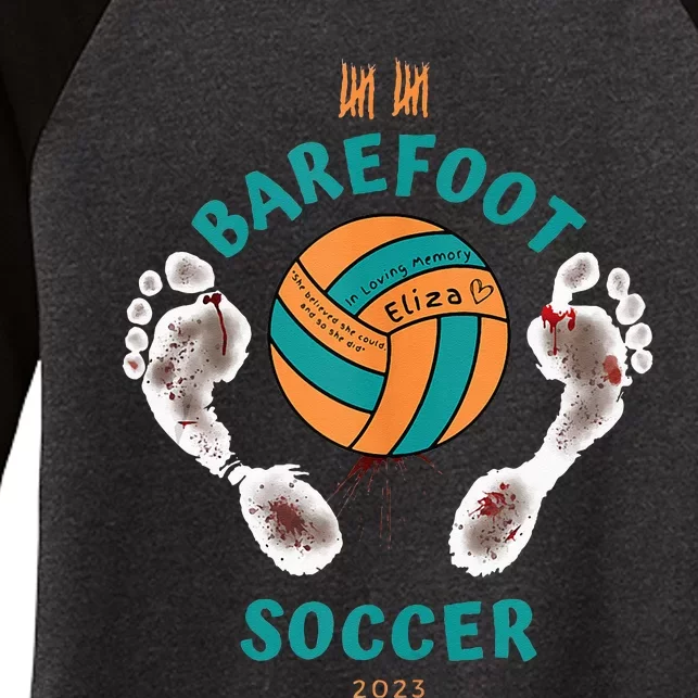 Barefoot Soccer X Eliza Edition Women's Tri-Blend 3/4-Sleeve Raglan Shirt