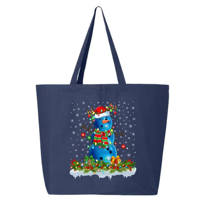 Bowling Snow Xmas Lighting Santa Bowling Ball Christmas Gift 25L Jumbo Tote