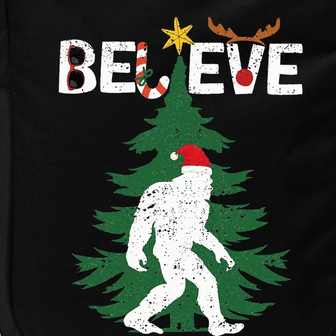 Bigfoot Sasquatch Yeti Believe santa hat Christmas Impact Tech Backpack