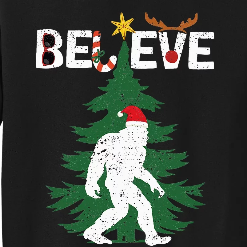 Bigfoot Sasquatch Yeti Santa Hat Christmas Sleepwear Sweatshirt