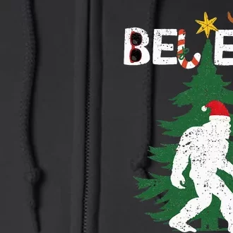 Bigfoot Sasquatch Yeti Santa Hat Christmas Sleepwear Full Zip Hoodie