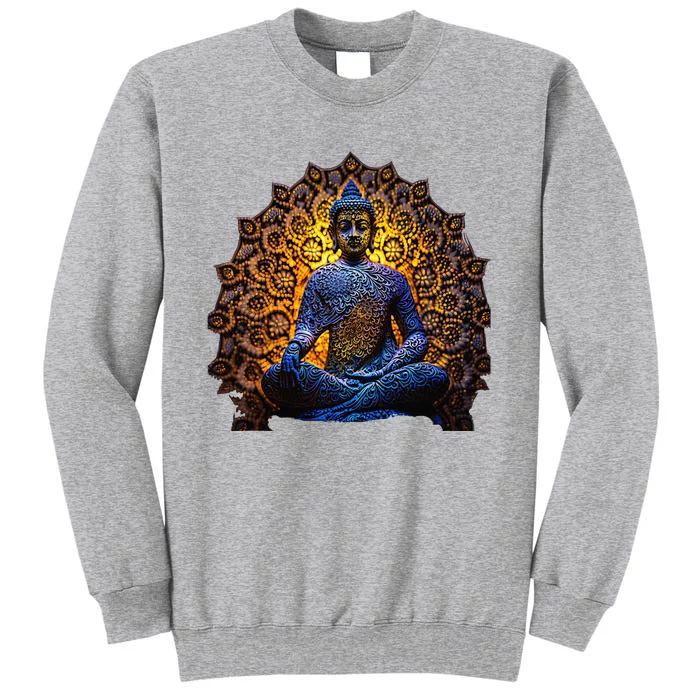 Buddha Statue Yoga Buddhist Zen Buddhism Meditation Tall Sweatshirt