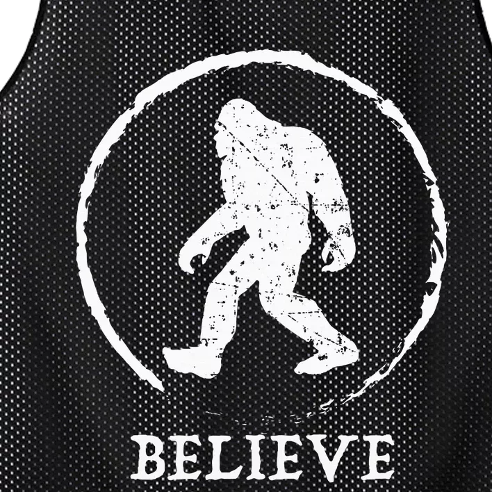 Bigfoot Sasquatch Yeti Believe Mesh Reversible Basketball Jersey Tank