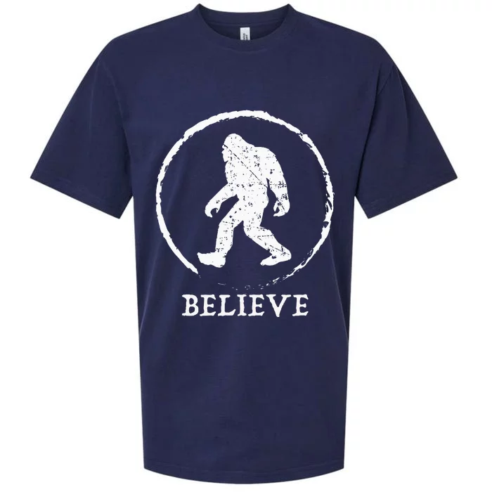 Bigfoot Sasquatch Yeti Believe Sueded Cloud Jersey T-Shirt