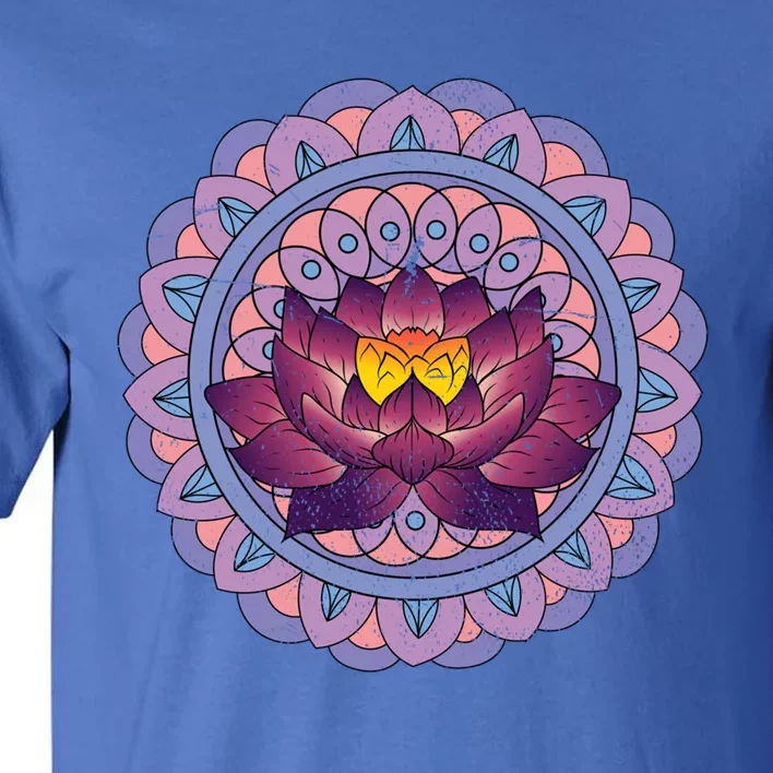 Buddhist Spiritual Yoga Art Flower Blossom Lotus Dala Gift Tall T-Shirt